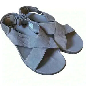 Merrell Around‎ Town Sunvue Leather Strap Sandals in Stone Size 7 Comfort Shoes